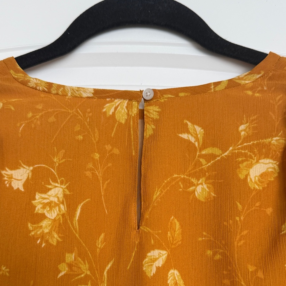 Madewell Floral Ruffle Peplum Blouse XXS NWT - Picture 9 of 15